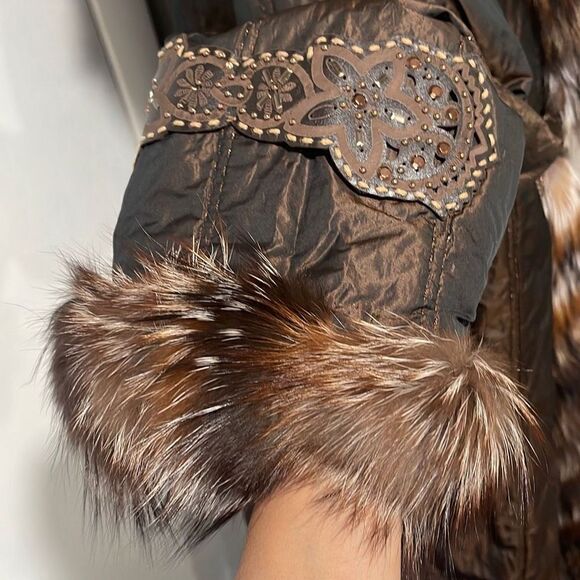 Real Fox Long Coat Size 14 - Picture 7 of 15